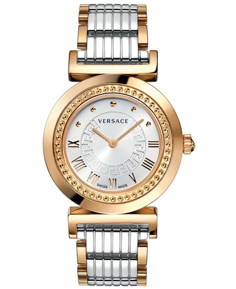 Versace Women's 'Vanity' Swiss Quartz Stainless Steel and 